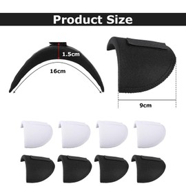 Srvauyea 4 Pairs Suit Shoulder Pads, Inserted Shoulder Pads, Non-Slip Shoulder Pads with Velcro Strap, Foam Shoulder Pads, Shoulder Pads Without Sewing for Blazer, Clothing, Sewing Accessories