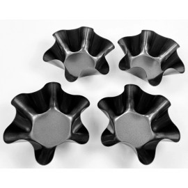 Perfect Tortilla Kit Black Baking Molds Bowl with Cut N Cup Set of 4