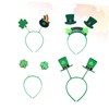 ABOOFAN 4pcs ball head bopper sequin headband Novelty Shamrock Headband