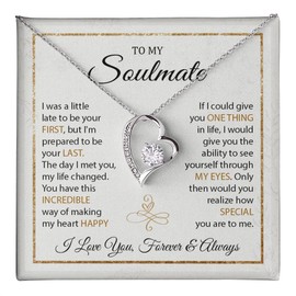 To My Beautiful Soulmate Necklace For Women, Necklace For Wife From Husband, Girlfriend Necklace From Boyfriend, Soulmate Necklace For Her, To My Wife Necklace, Soulmate Birthday Gifts From Husband #5