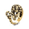 POYAMUSE Cool Thai Silver Tiger Tail Wrap Ring for Men