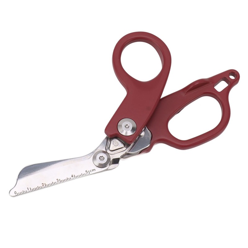Emergency Response Shears Aluminum Alloy Multifunction Foldable Shears for Indoor