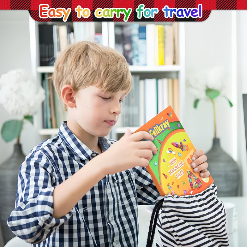 Felikray Mini Magnetic Tiles 42pcs, Kids Toys STEM Magnet Toys