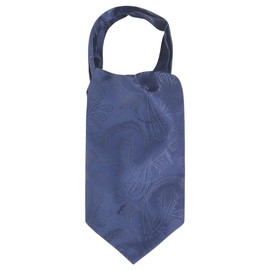 WANYING Men's Tie Scarf Ascot Tie Scarf Cravat Ties Retro Chic for Gentleman - Paisley, U08 Paisely Dark Blue