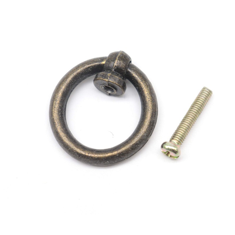 binifiMux 8pcs Vintage Drop Ring Knobs Pulls for Dresser Drawer,