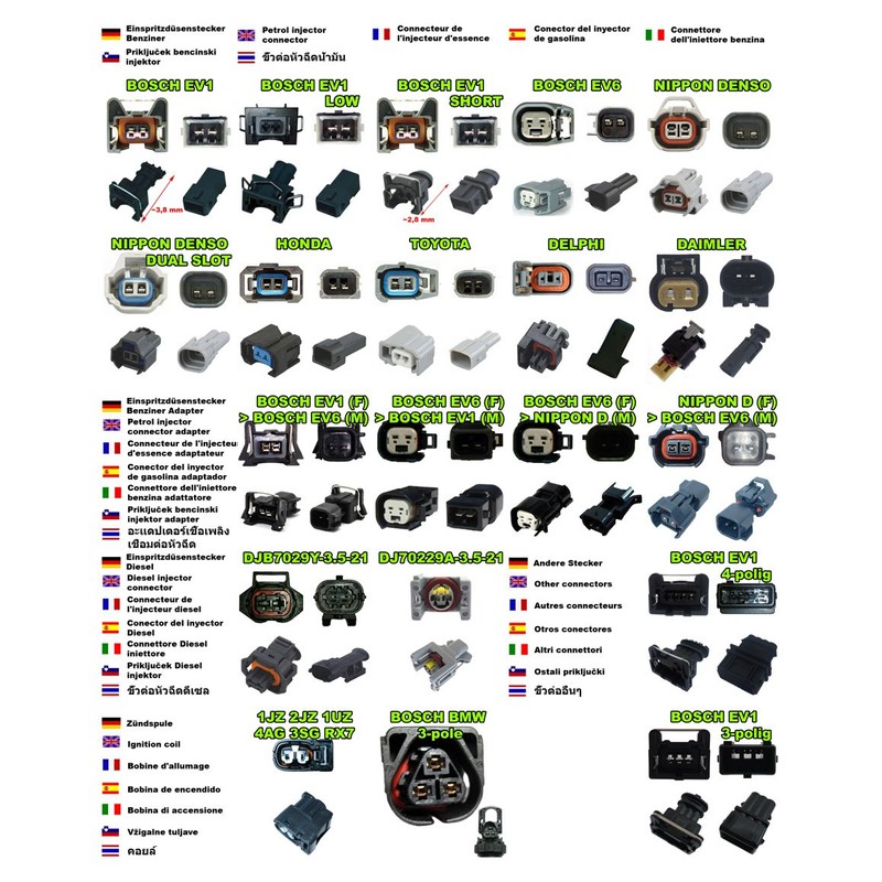 Car Replacement Plug - Diesel Injector - DELP DJ70229A-3.5-21 (4