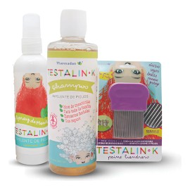Kit Elimina Piojos, Shampoo, Lendrera, Repelente, Testalin-k                                                                                          