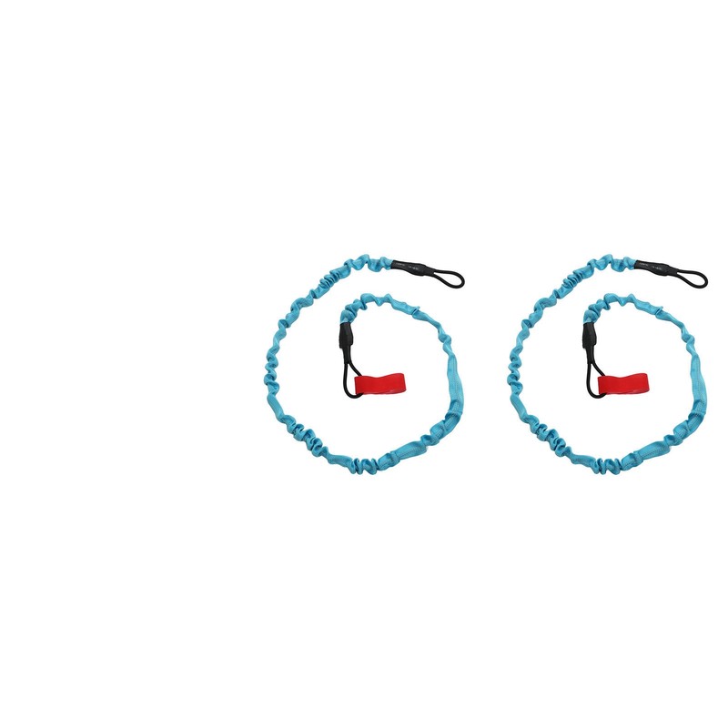 2Pcs Kayak Paddle Leash Nylon Rubber Corrosion Resistant Stretchable Anti