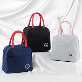 Lunch Bag, Insulated Bag, Waterproof, Storage, Work, School, Travel, Kids, Excursions, Unisex, Large Capacity (Blue, 9.1 x 5.5 x 7.9 inches (23 x 14 x 20 cm)