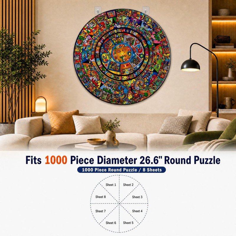 32 pcs Round Silver Puzzle Saver Sheets, Preserve & Frame