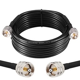 MOOKEERF UHF PL259 Cable, RG58 20FT CB Cable PL259 Male to UHF Male Low Loss CB Coax Cable for CB Radio, Ham Radio, Antenna Analyzer, SWR Meter