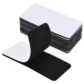 NINFEIQI 10Pcs Black Double Sided Velcro Tape Heavy Duty, Sticky Back Velcro for Crafting DIY, Home and Office Applications of Fixing, Mounting and Hanging