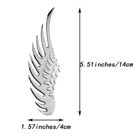 OnlyYou.X Angel Wings Emblem Badge Hawk Eagle Wings Sticker Decal for Cars and Motorcycle Metal Chrome