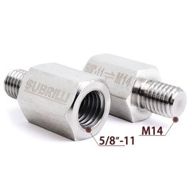 SUBRILLI 2-Pcs Angle Grinder Attachments Adapter 5/8"-11 Female to M14 Male Converter for Drill Bits Cup Wheels Backer Pads
