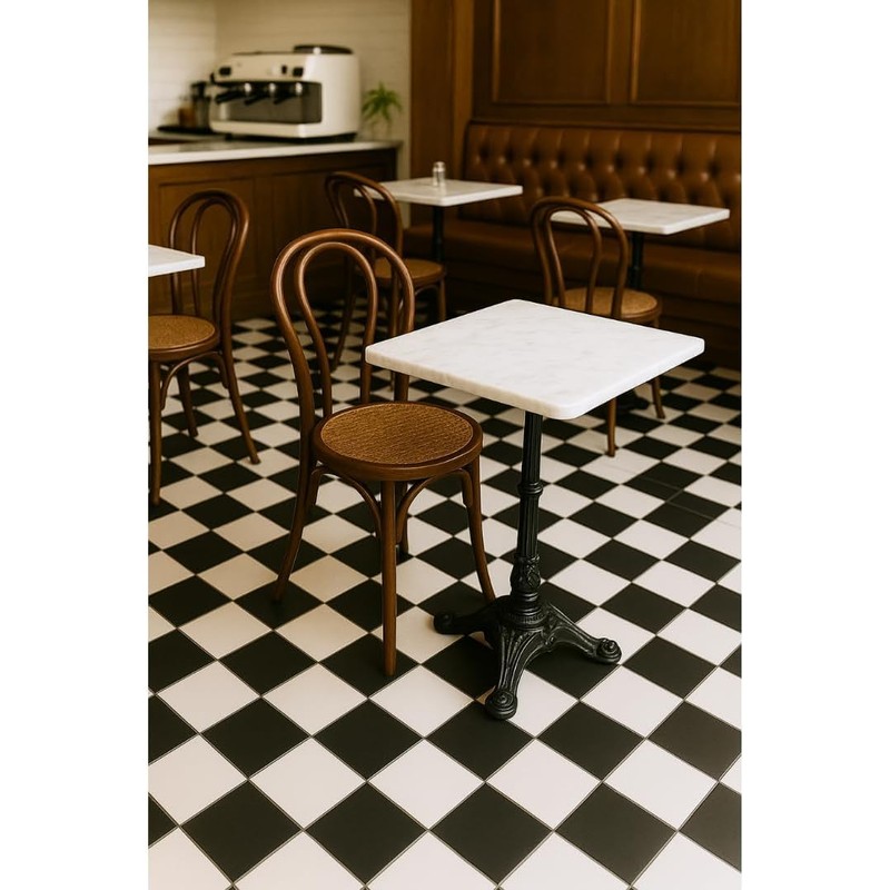 Tenedos HTC332 Matte Black and White Porcelain Tile – 8x8