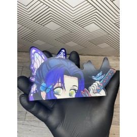 Demon Slayer Shinobu Kocho 3D Lenticular Motion Car Sticker Decal Peeker