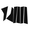 6PCS Car Window Trim Bright Black Lightweight Smooth Surface Window