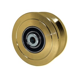 EG096-G Slide Gate Wheel 4” V-Groove Solid Steel Sliding Wheel Bearing for Rolling Inverted V Shape Track Gates up to 3000lbs with Screw NO Brackets