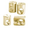 Asymmetric Furniture Barrel Nut Zinc Plated (Pack of 20) (M6 x 13mm, Gold)
