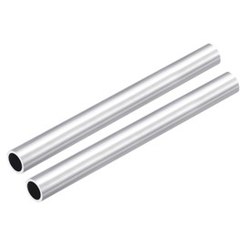 DMiotech 2Pack (19mm OD x 15mm ID) 6063 Aluminum Round Tube 200mm Length Industry Metal Tubing for Machinery Frame Construction DIY Projects