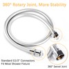 LEEFE PVC Smooth Shower Hose Flexible Anti-Kink Handheld Shower Head