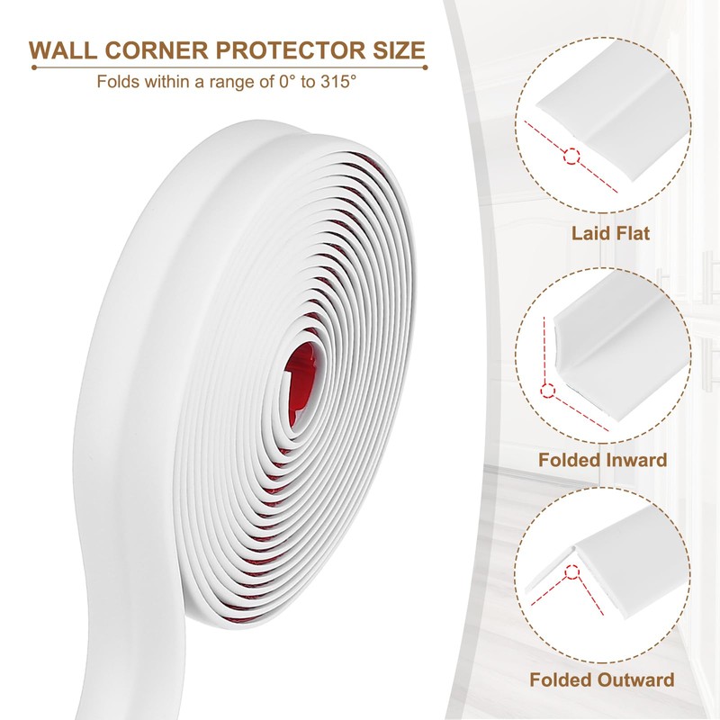 PATIKIL Wall Corner Protector 0.8 in x 10 Ft, Self