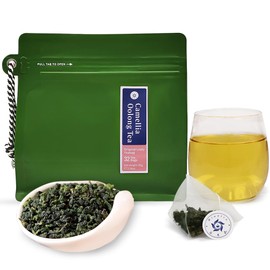 RIANTEA Camellia Oolong Tea Organic 100% Natural Whole Leaf Tea Bag Naturally Premium Full-Leaf Tea Bags Suitable for Gifts Office Reception (32 Counts)