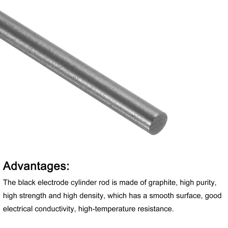 PATIKIL Graphite Rod, Graphite Stirring Rod, Cylindrical Stick, Carbon Rod,