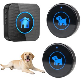 Cangecit Dog Door Bell (2026 Enhanced Touch), Wireless Dog Doorbells for Potty Training – Dog Bells to Go Outside, 1000Feet Range, Waterproof Button, 55 Melodies & 5 Notification Modes(2 Buttons)