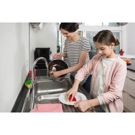 Vileda PurActive Colors Reinigungsschwämme, entfernen selbst hartnäckigsten Schmutz ohne zu Verkratzen, empfohlen für Teflon-beschichtete Oberflächen, leicht ausspülbar, mehrfarbig, 4er Pack