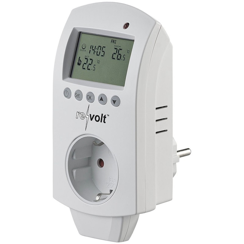 revolt Plug Thermostat: Digital Socket Thermostat for Heating and Air