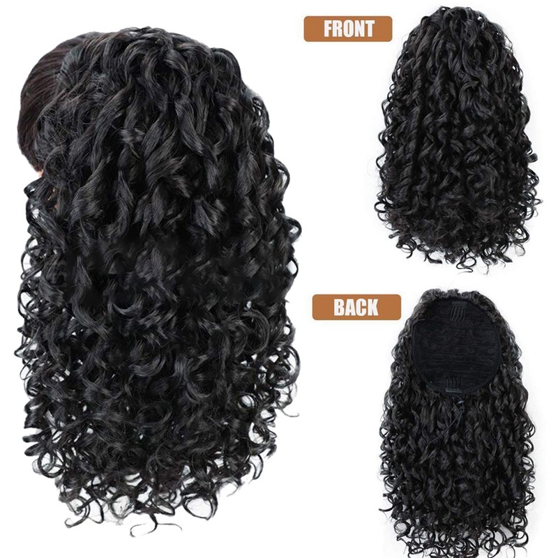 Curly Ponytail Extension Drawstring Ponytails for Black Women Synthetic Curly