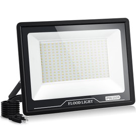 Valytime LED Flood Light Outdoor, Flood Lights 200W,20000LM Work Light,IP66 Waterproof Outdoor Floodlights 6000K Daylight White Security Light for Yard,Garage,Garden