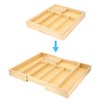 Elama Bamboo Wood Expandable Drawer Organizer Tray, Utensil Storage, Desk