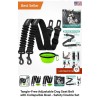Unbranded Tangle-Free Adjustable Dog Seat Belt with Collapsible Bowl -