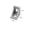 Bohaner 10x 2020 Aluminum Extrusion Angle Mounting Brackets, L Shape
