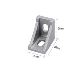 Bohaner 10x 2020 Aluminum Extrusion Angle Mounting Brackets, L Shape Right Corner Angle Bracket Gusset, 90 Degree Corner Connector, Right Angle Joint Brace Fastener for 3D Printer