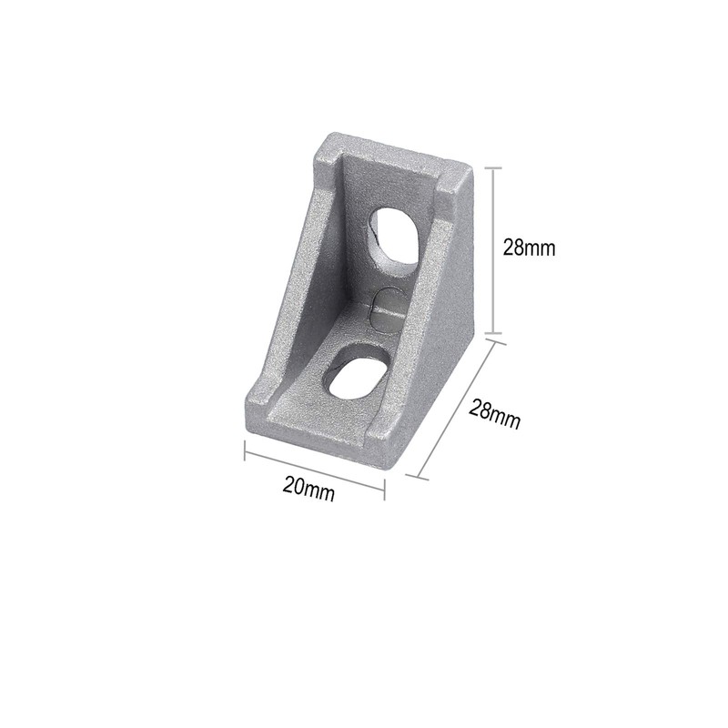 Bohaner 10x 2020 Aluminum Extrusion Angle Mounting Brackets, L Shape