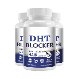DHT 3-Pack DHT Blocker Capsules – Supports Hair and Nail Growth - 180 Capsules