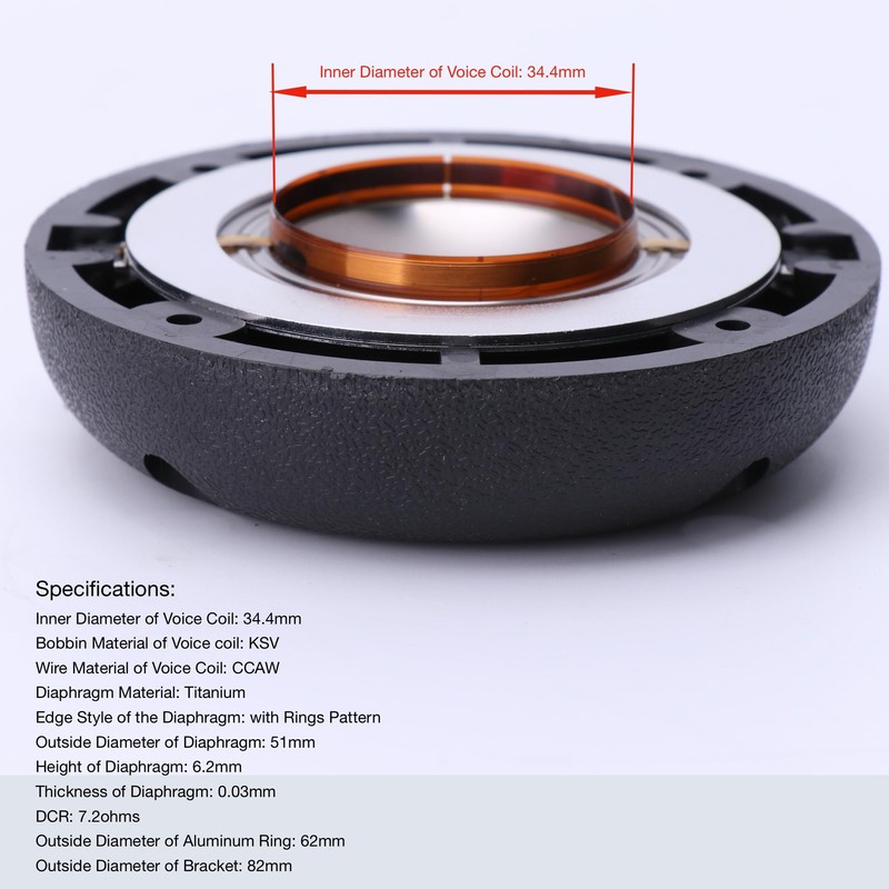 AFOULYKL Audio Aftermarket Replacement Horn Diaphragm for Samson CDR34 Driver