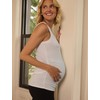 Motherhood Maternity Women's Side Ruched Scoop Neck Pregnancy Tank Top,