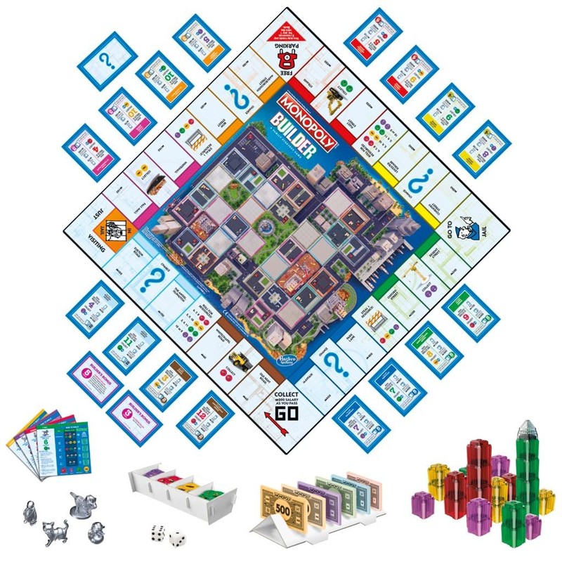 Monopoly Builder Board Game, Strategy Game, Family Game, Games for
