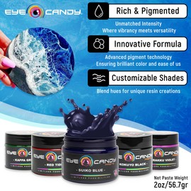 Eye Candy Blue Resin Pigment Paste Suiko Blue (2 oz Paste / 4 oz Jar) | Epoxy, Resin Art Paste | Highly Pigmented