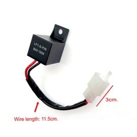 JZK 12V 2pin Motorcycle LED indicator relay pre wired 2 pin led flasher relay waterproof for car motorbike led turn signal light relay 2-pin blinker
