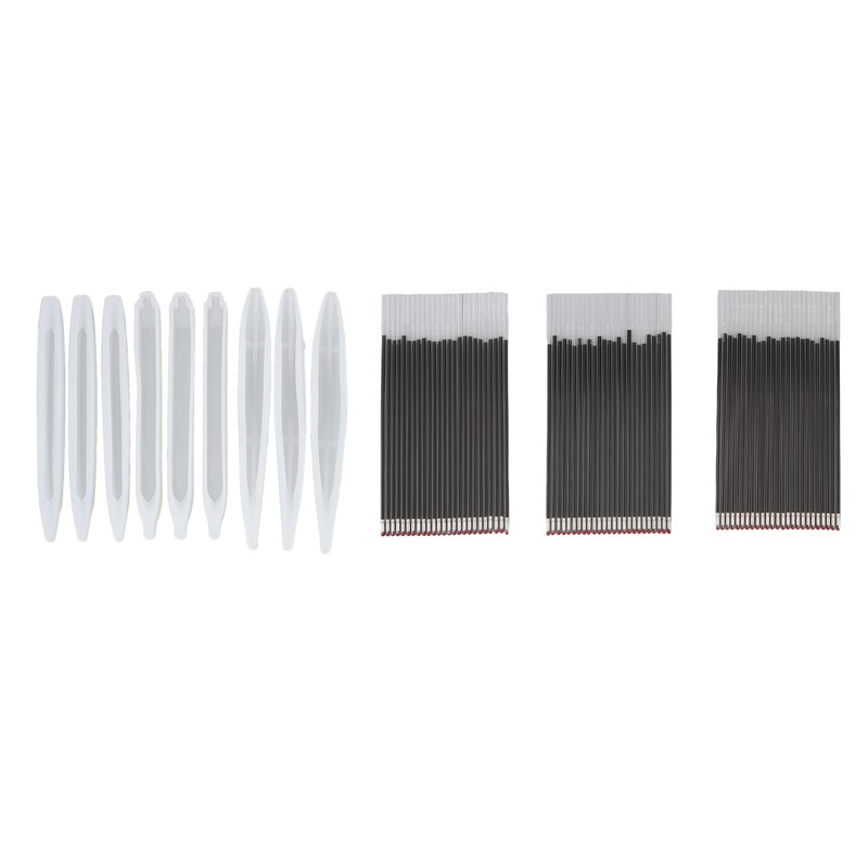 9Pcs Pen Resin Molds Silicone Smoothing Durable Easy Removal Ballpoint
