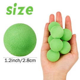 Frienda 24 Pieces Refill Balls Soft Green Foam Balls Refills Approx 1. 1 Inch in Diameter, Soft Small Light Cat Ball