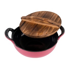 Ailiboo Enamel Cast Iron Dutch Oven - 2 Quarts Dutch Oven Pot With Lid, Durable Enamel Dutch Oven For Bread Baking, Nonstick Bread Dutch Oven, Enamel Cast Iron Cookware - Pink Dutch Oven 2 Quarts