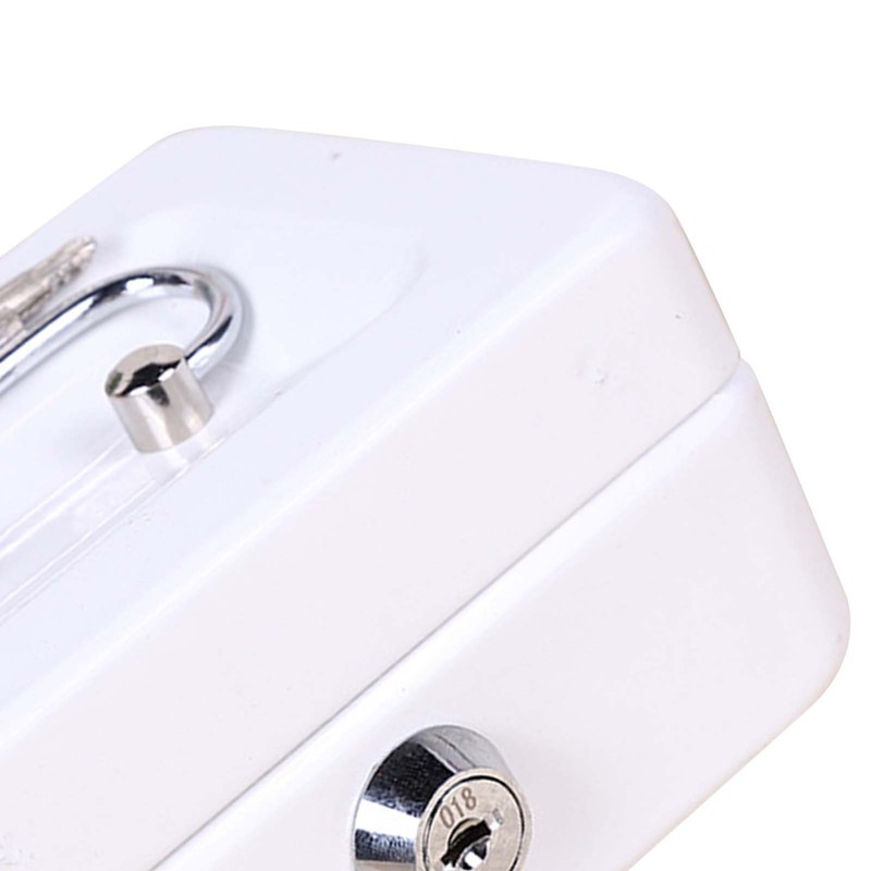 Cash Box with Money Tray Metal Storage Safe Lock Box