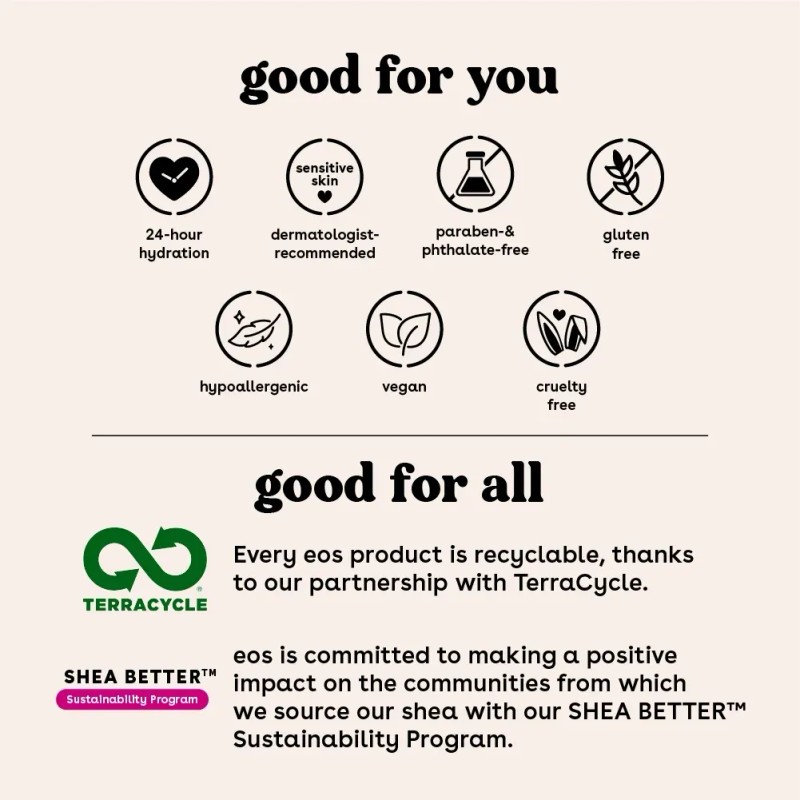 Eos Shea Better Body Lotion- Fresh & Cozy, Cuidado De