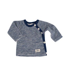 Lilano, Baby Wrap Jumper, 100% Wool Terry Fleece (kbT), Navy (navy striped)